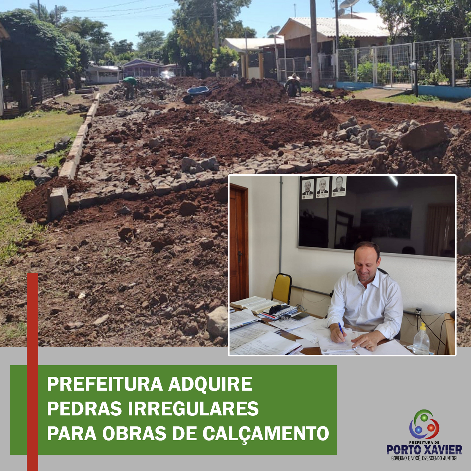 PREFEITURA ADQUIRE PEDRAS IRREGULARES PARA OBRAS DE CALÇAMENTO